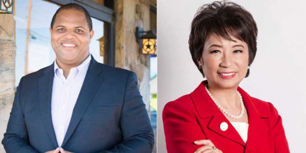 Rep Eric Johnson and Angie Chen Button